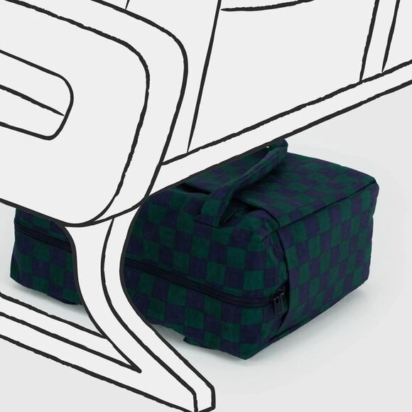 NWT Baggu Small Cloud Carry-on - Navy Green Check - Picture 10 of 10